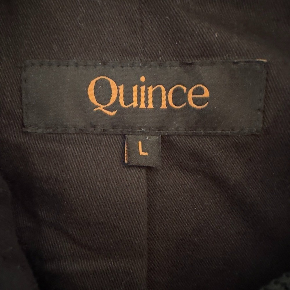 Quince 100% Soft Sheep Leather Moto Biker Jacket w/ Removable Hood-Black-Sz L - Picture 4 of 16